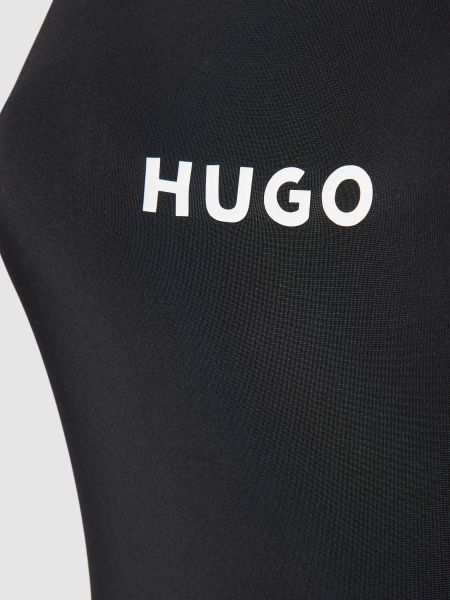 Strój kąpielowy z nadrukiem Hugo czarny
