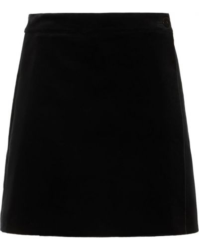 Bavlněné mini sukně Theory - černá