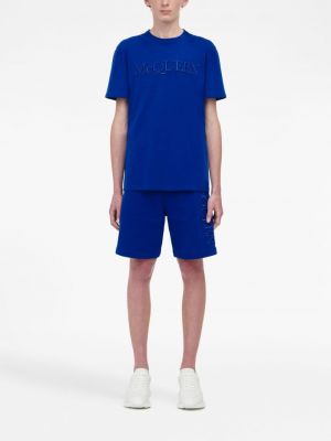 Shorts mit stickerei Alexander Mcqueen blau