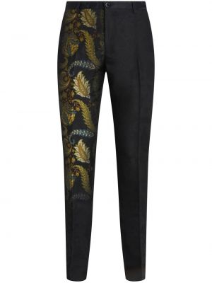 Pantaloni in tessuto jacquard Etro nero