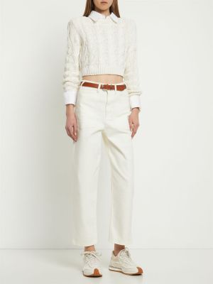 Bavlnené džínsy Kenzo Paris biela