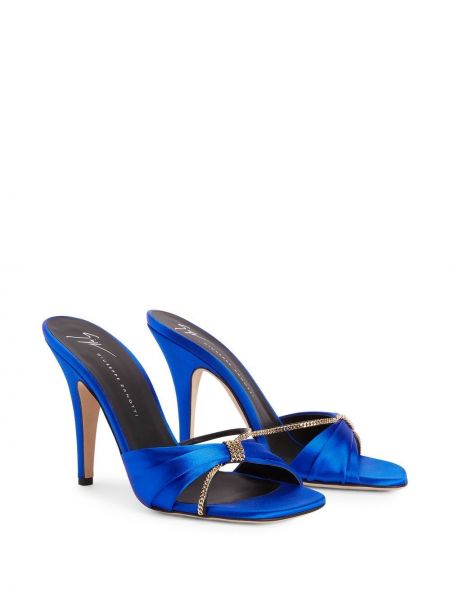 Satin sandale Giuseppe Zanotti blau