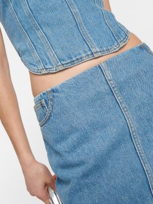 Spódnica jeansowa asymetryczna Magda Butrym niebieska