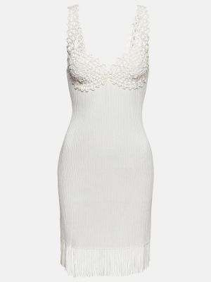 Φόρεμα με κρόσσια Proenza Schouler λευκό