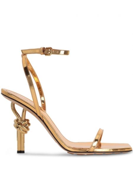 Usnjene sandali Bottega Veneta zlata