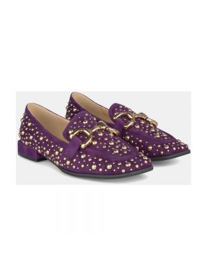 Loafers de cuero con tachuelas Alma En Pena violeta