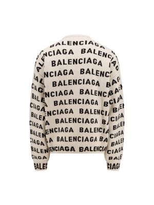 Dzianinowy sweter Balenciaga biały