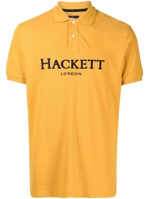 Poloskjorte med print Hackett gul