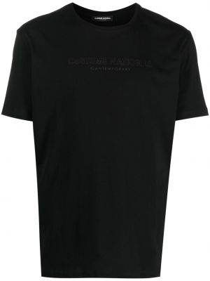 Памучна тениска с принт Costume National Contemporary черно