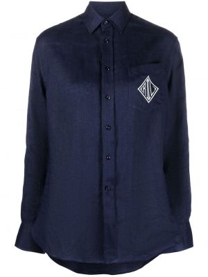 Риза бродирана Ralph Lauren Collection синьо