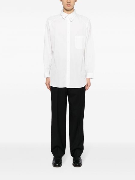 Asymetrická bavlněná košile Yohji Yamamoto bílá