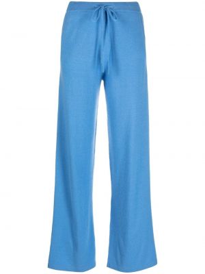 Spodnie z kaszmiru relaxed fit Chinti & Parker niebieskie