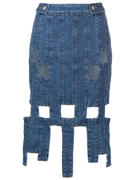 Spódnica jeansowa asymetryczna Misci niebieska