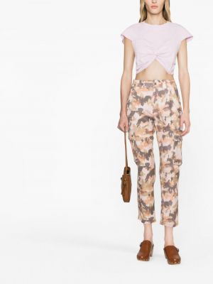 Jeans à imprimé à imprimé camouflage Isabel Marant marron
