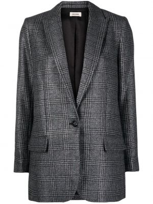 Sjekket lang blazer Zadig&voltaire grå