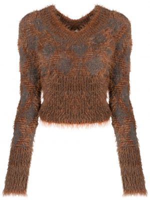Sweter z dekoltem w serek Knwls