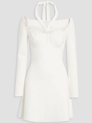Платье мини эластичной вязки с вырезами PHILLIP LIM белый