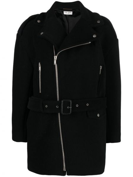 Палто с цип Saint Laurent черно
