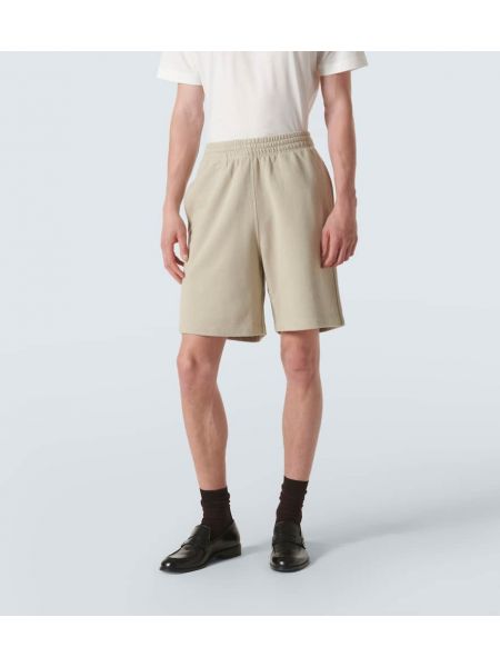 Pantaloncini di cotone in jersey Burberry beige