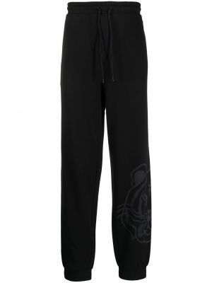 Памучни спортни панталони с принт с тигров принт Kenzo черно