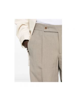 Pantalones de lino Giorgio Armani beige