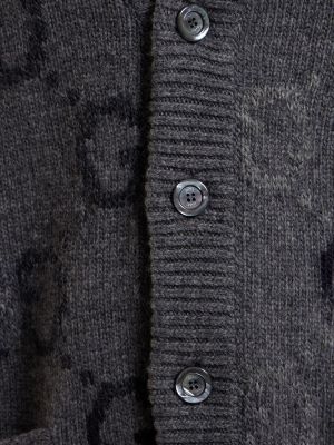 Cardigan en laine en laine Gucci gris