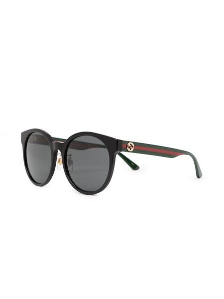 Dryžuotos akiniai nuo saulės Gucci Eyewear juoda