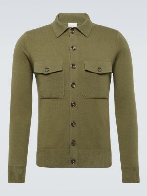 Cardigan di lana di cachemire Allude verde