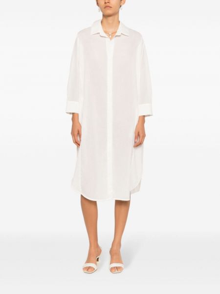 Robe longue en coton avec manches longues Adriana Degreas blanc