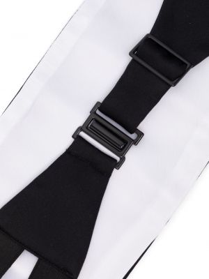 Plisovaná hedvábná kravata Valentino Garavani černá