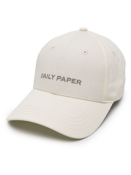 Siuvinėtas kepurė su snapeliu Daily Paper balta