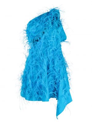 Коктейлна рокля с пера Cult Gaia синьо