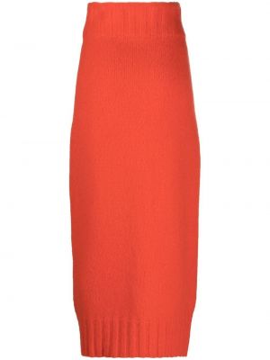 Pletené dlouhá sukně áeron oranžové