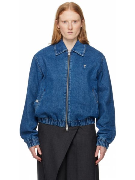 Джинсовая куртка Ami Paris синяя