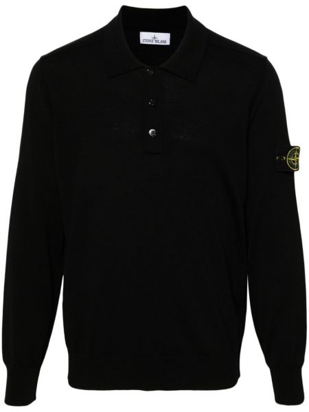 Polo yaka tişört Stone Island siyah