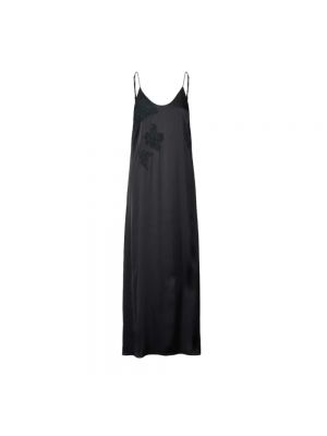 Sukienka długa z wiskozy Rabens Saloner czarna