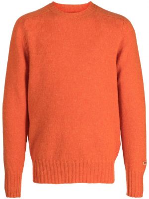 Вълнен пуловер с кръгло деколте Doppiaa оранжево