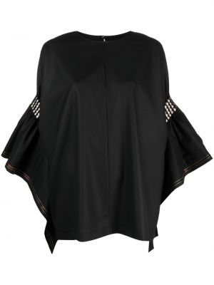 Μάλλινη μπλούζα με μαργαριτάρια Junya Watanabe μαύρο