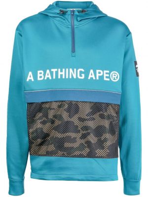 Trykt hette militær jakke A Bathing Ape® blå