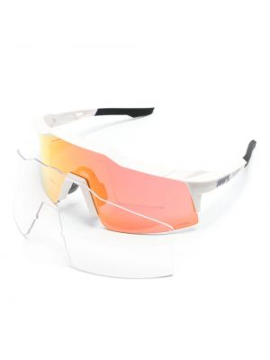 Oversized sluneční brýle 100% Eyewear bílé