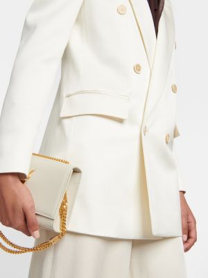 Hedvábný oblek Saint Laurent bílý