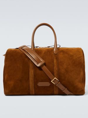 Potovalna torba iz semiša Tom Ford rjava