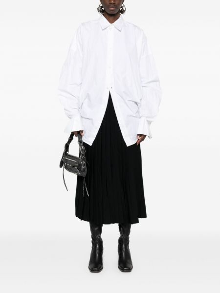 Plisuotas žakardinis sijonas Balenciaga juoda