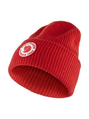 Dzianinowa czapka wełniana Fjällräven czerwona