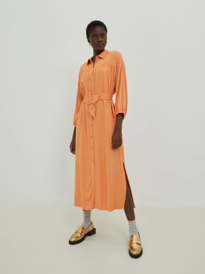 Košeľové šaty Edited oranžová