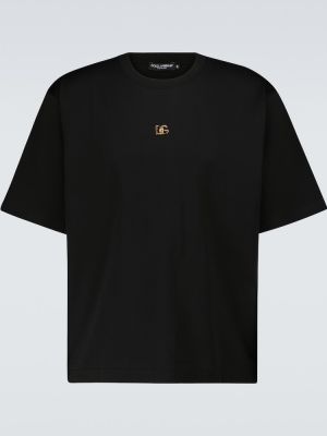 Medvilninis marškinėliai Dolce&gabbana juoda