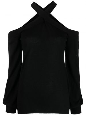 Кашмирена блуза Wild Cashmere черно