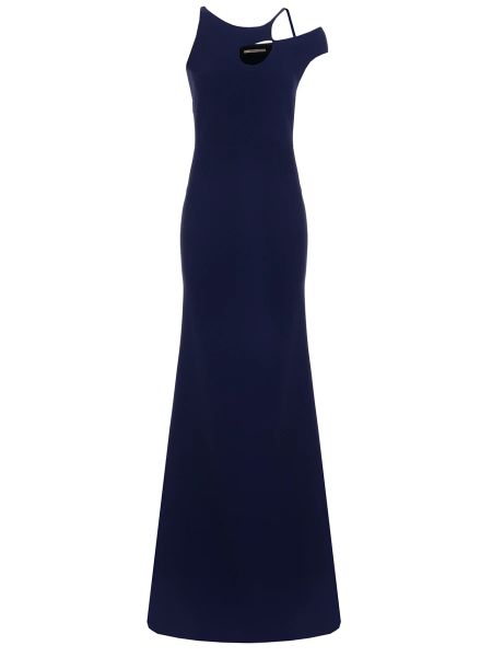 Синее однотонное вечернее платье Roland Mouret