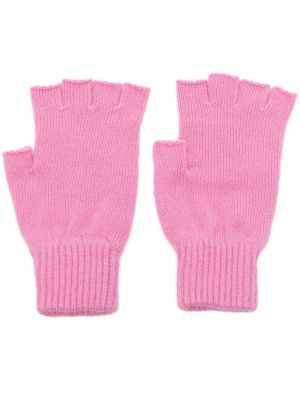 Rękawiczki z kaszmiru Pringle Of Scotland różowe