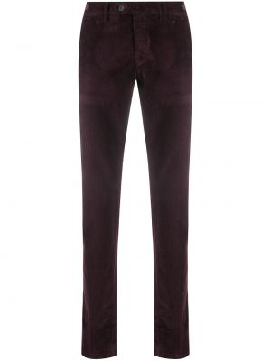 Pantalones rectos de pana Canali violeta